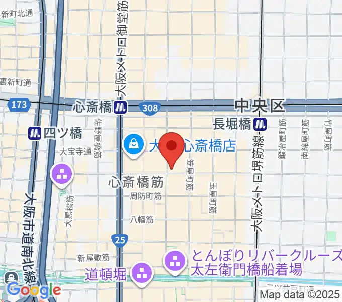 心斎橋COMODO bar with jazzの地図