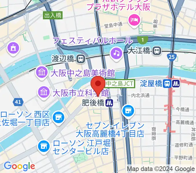 肥後橋VOXXの地図