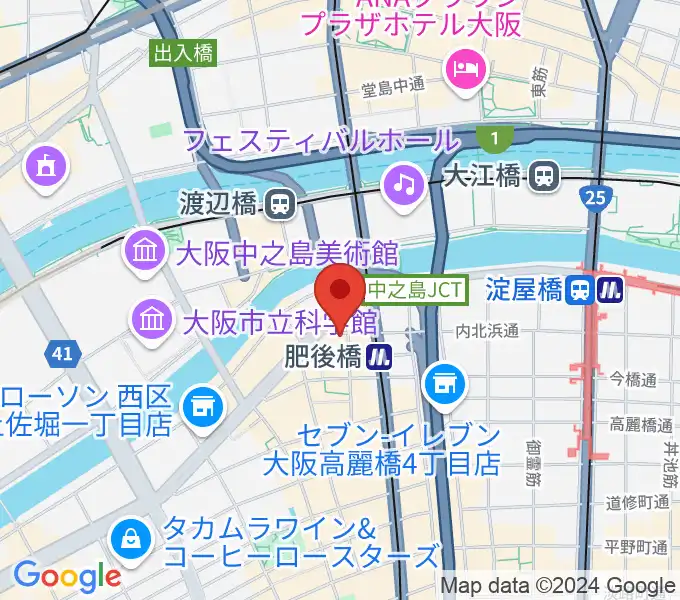 肥後橋VOXXの地図