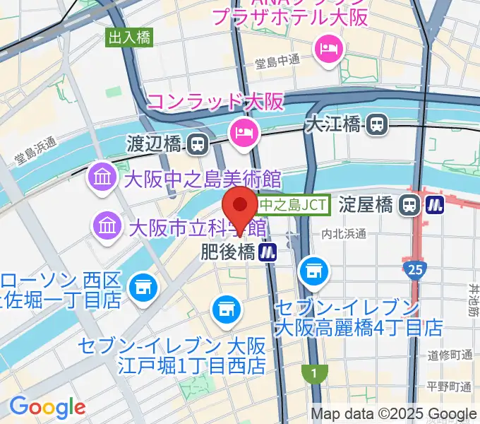 肥後橋VOXXの地図