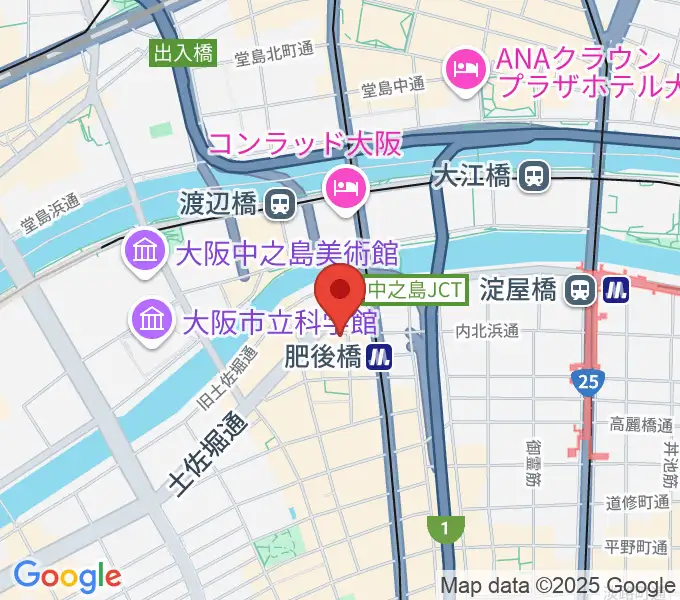 肥後橋VOXXの地図