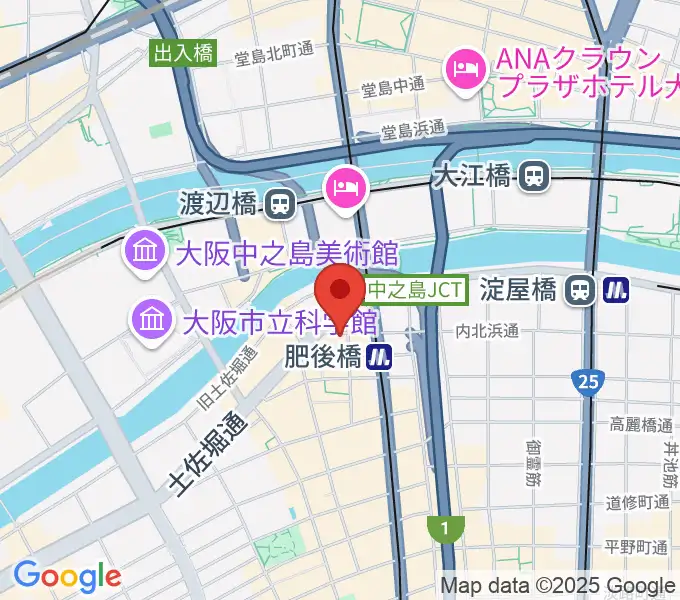 肥後橋VOXXの地図
