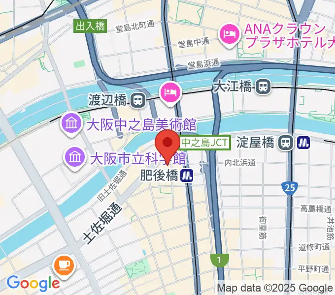 肥後橋VOXXの地図