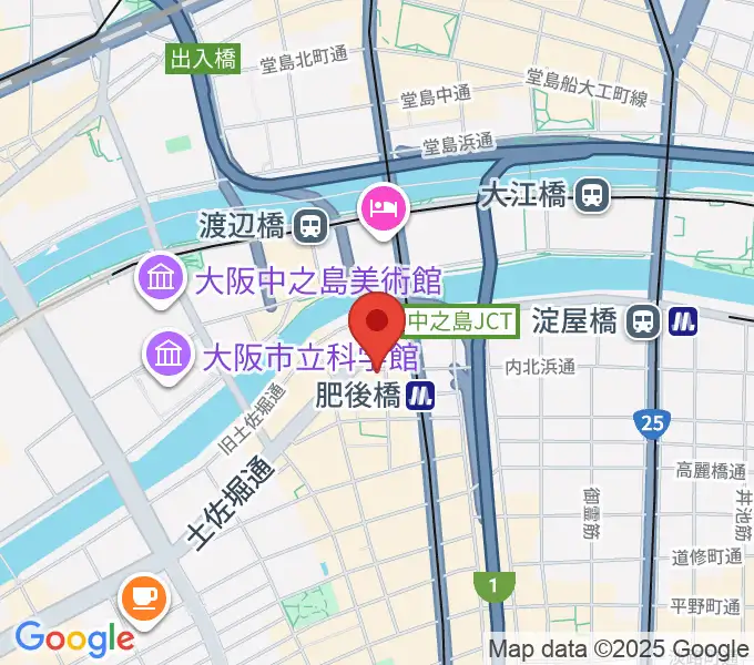 肥後橋VOXXの地図