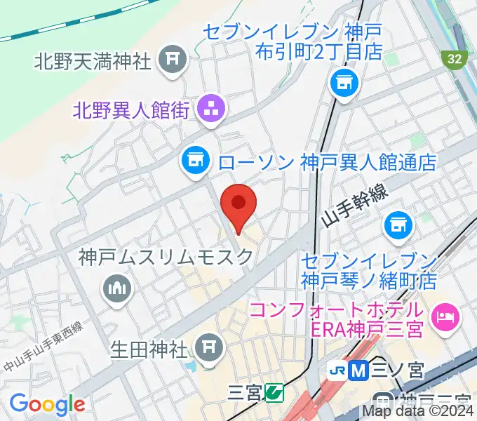 三ノ宮エリースの地図