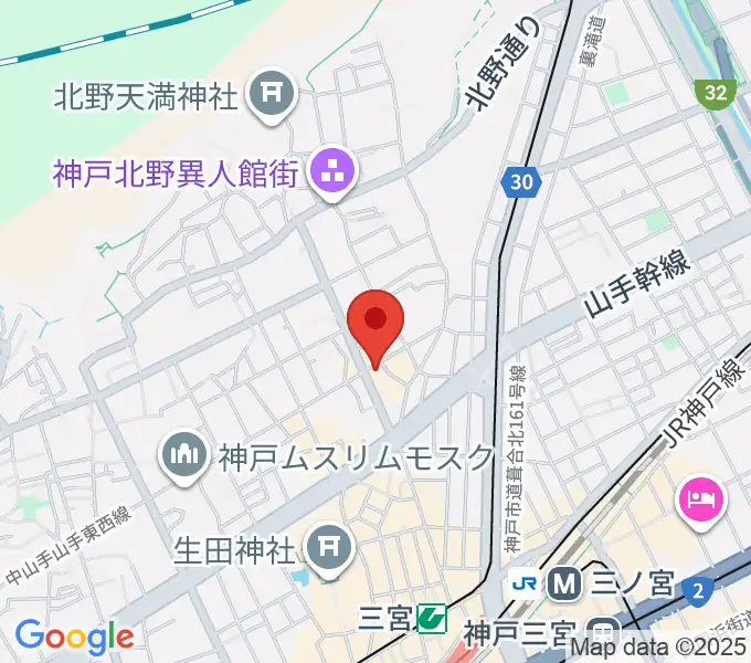 三ノ宮エリースの地図