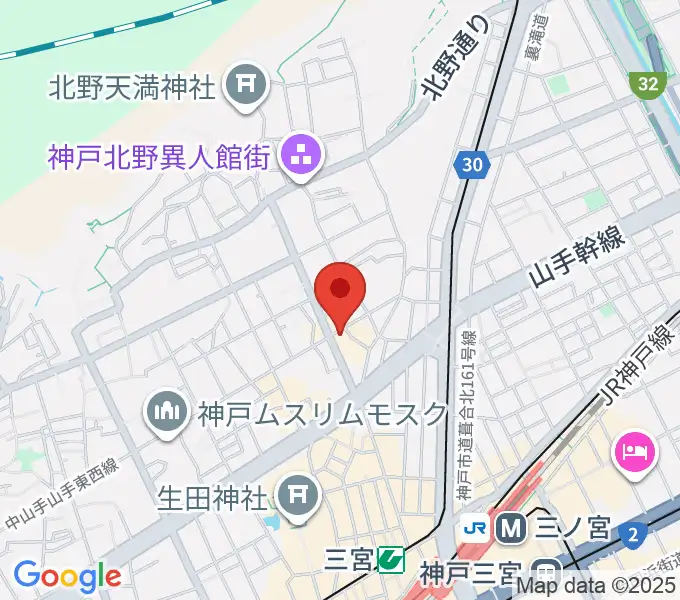 三ノ宮エリースの地図