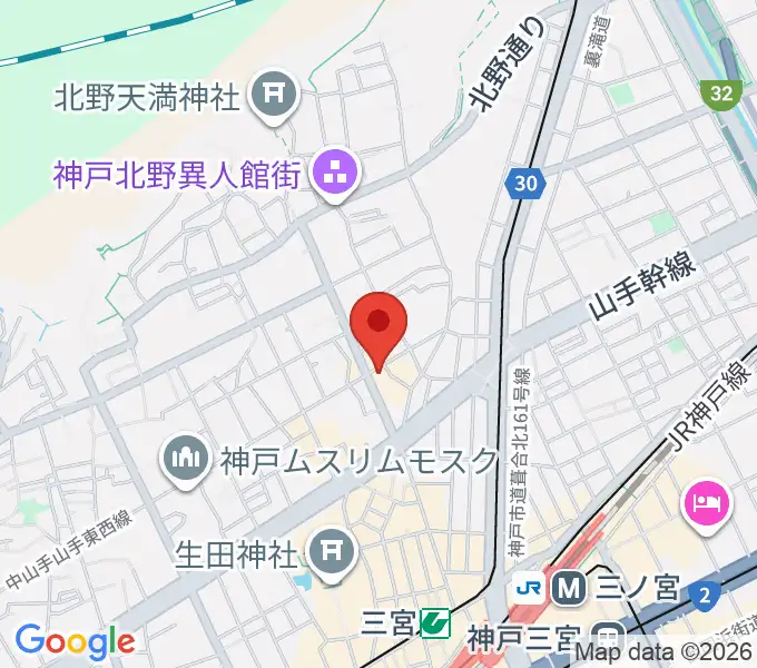 三ノ宮エリースの地図