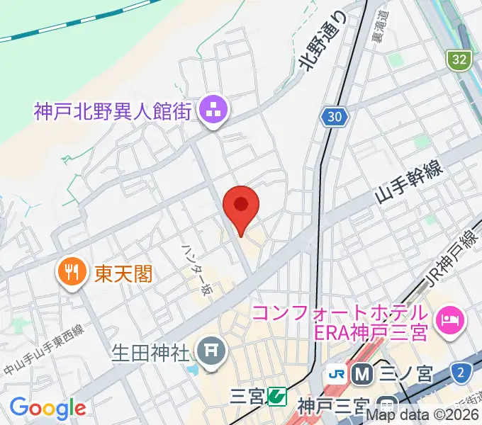 三ノ宮エリースの地図