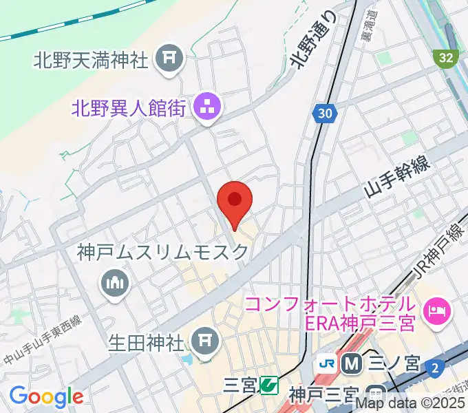 神戸ベイズンストリートの地図