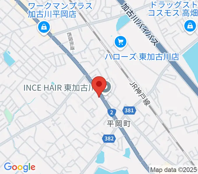 東加古川スターダンスの地図