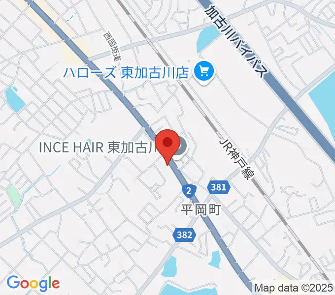 東加古川スターダンスの地図