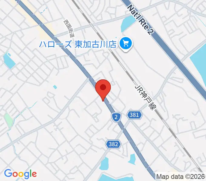 東加古川スターダンスの地図