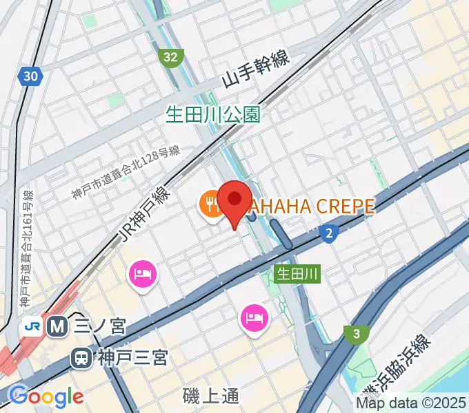 神戸マージービートの地図