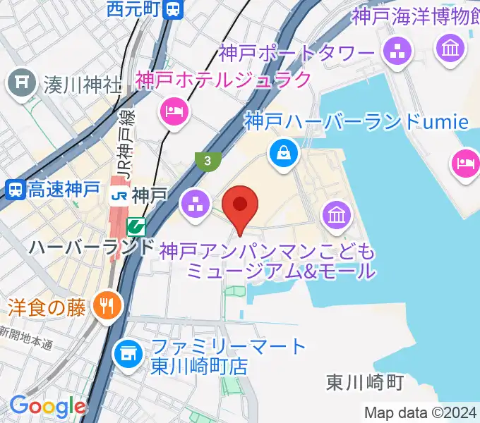 神戸新聞松方ホールの地図