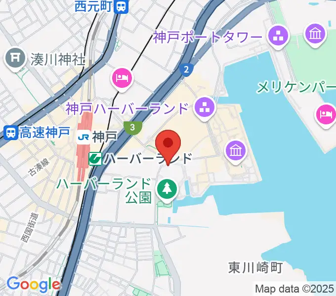 神戸新聞松方ホールの地図