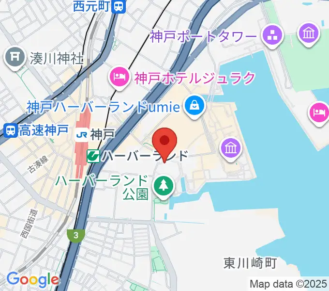 神戸新聞松方ホールの地図
