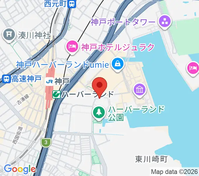 神戸新聞松方ホールの地図