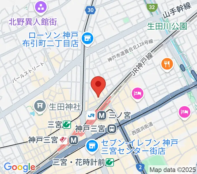 神戸グレートブルーの地図
