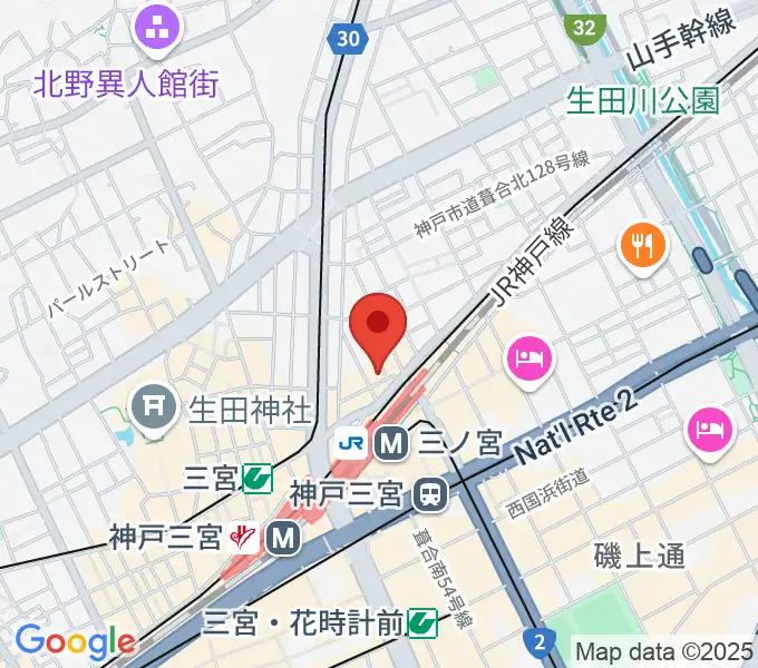 神戸グレートブルーの地図
