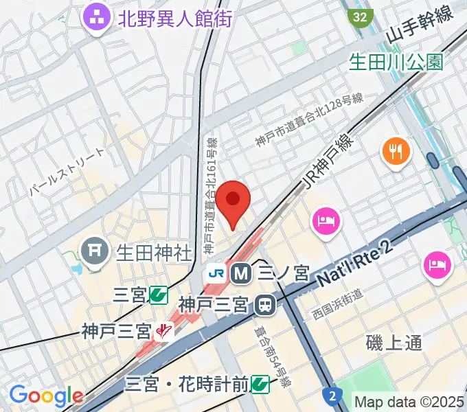 神戸グレートブルーの地図