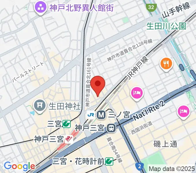 神戸グレートブルーの地図