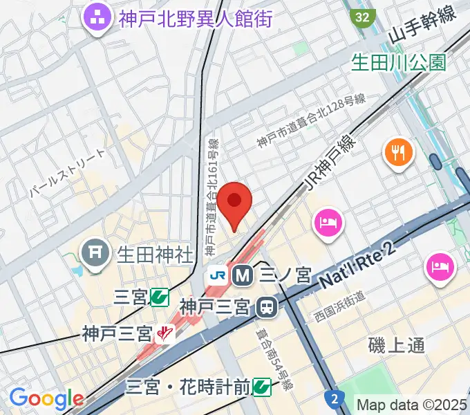 神戸グレートブルーの地図