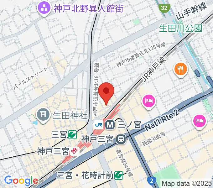 神戸グレートブルーの地図