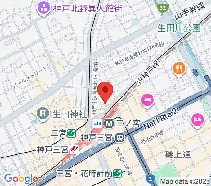 神戸グレートブルーの地図