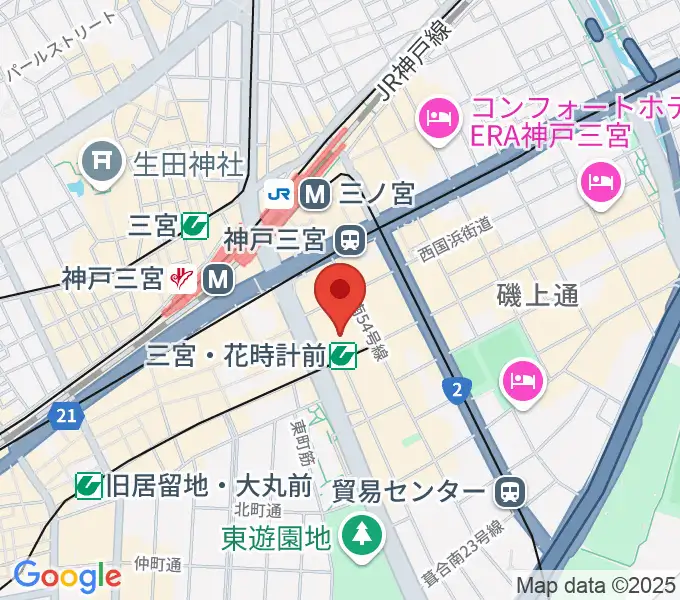 神戸国際会館こくさいホールの地図