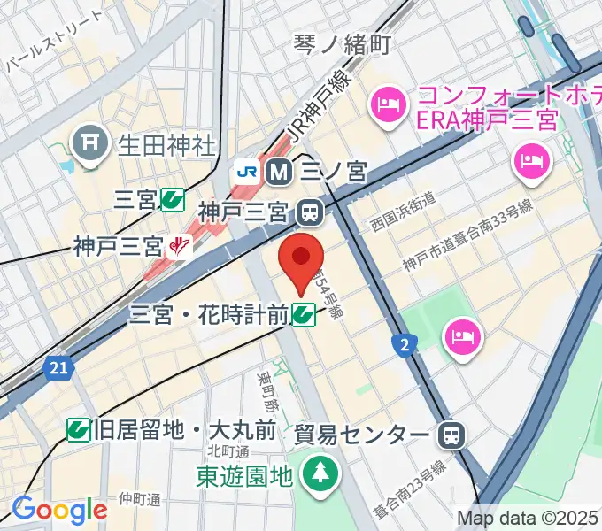 神戸国際会館こくさいホールの地図