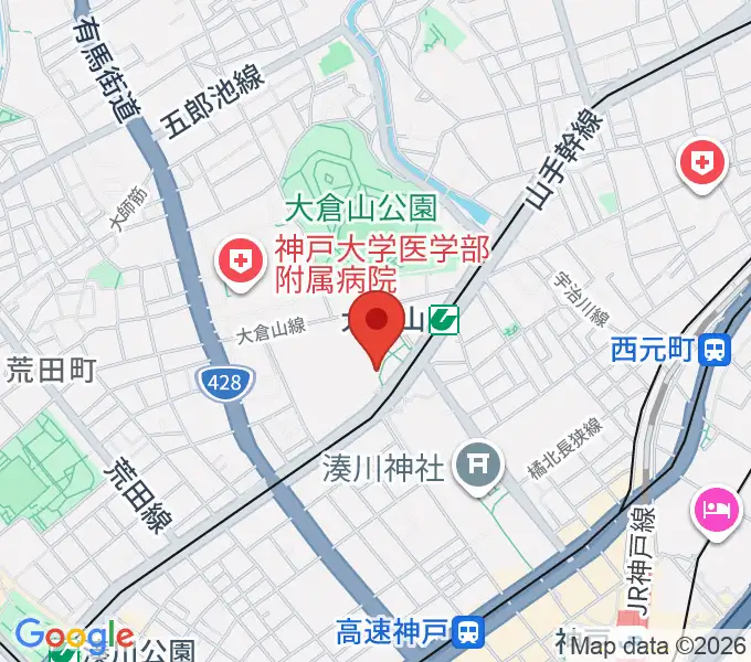 神戸文化ホールの地図