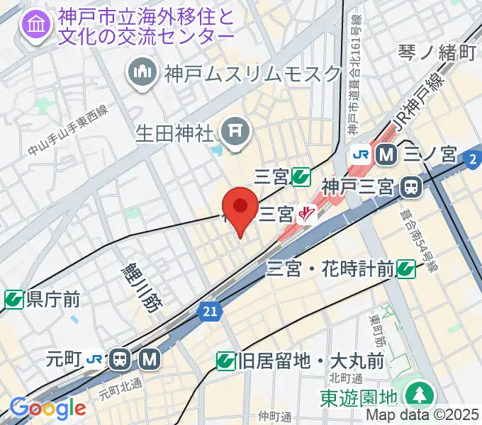 神戸アプロウズの地図