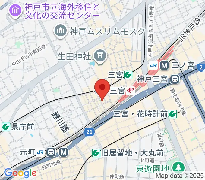 神戸アプロウズの地図