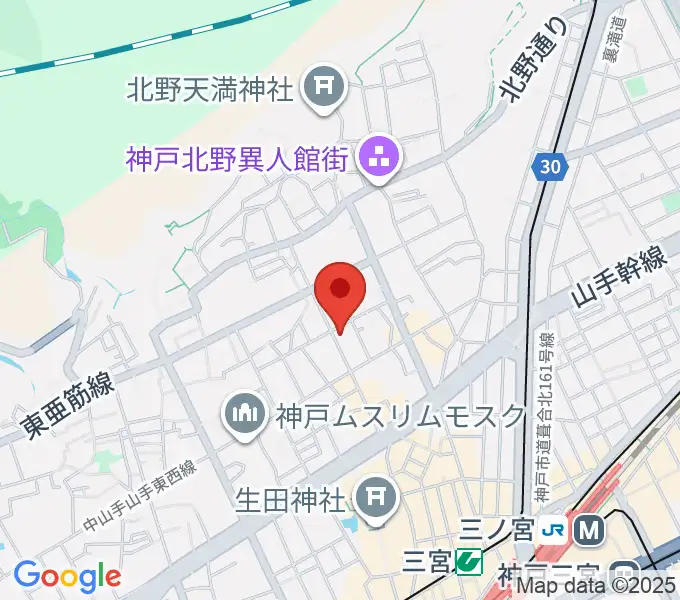 神戸クレオールの地図
