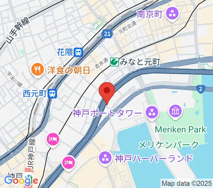 神戸ジェームスブルースランドの地図