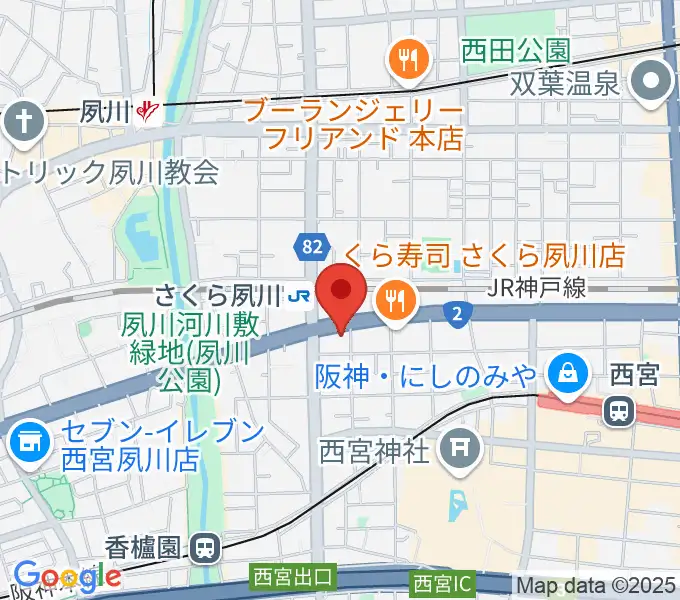 西宮フォートワースの地図