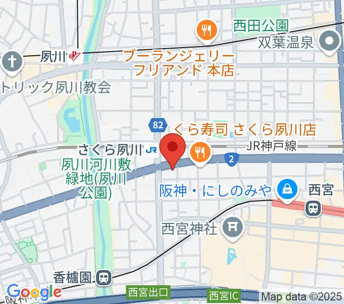 西宮フォートワースの地図