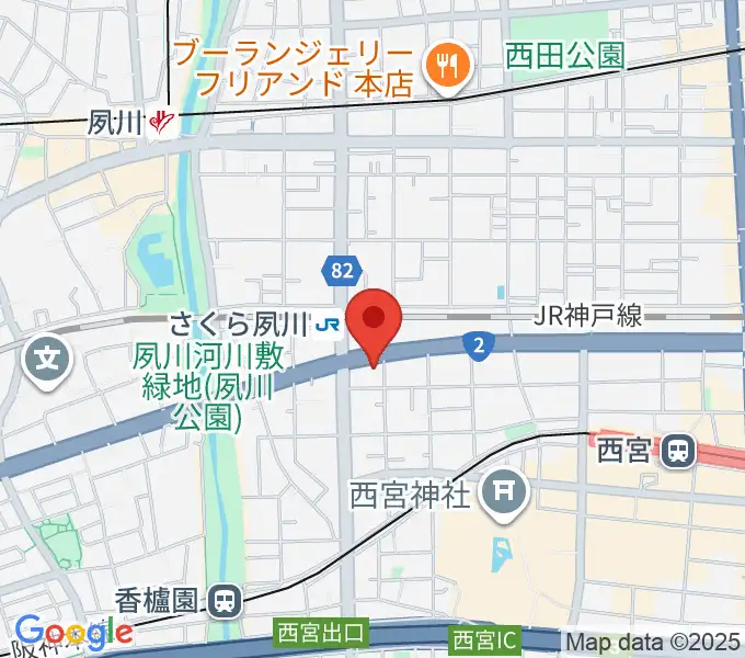 西宮フォートワースの地図