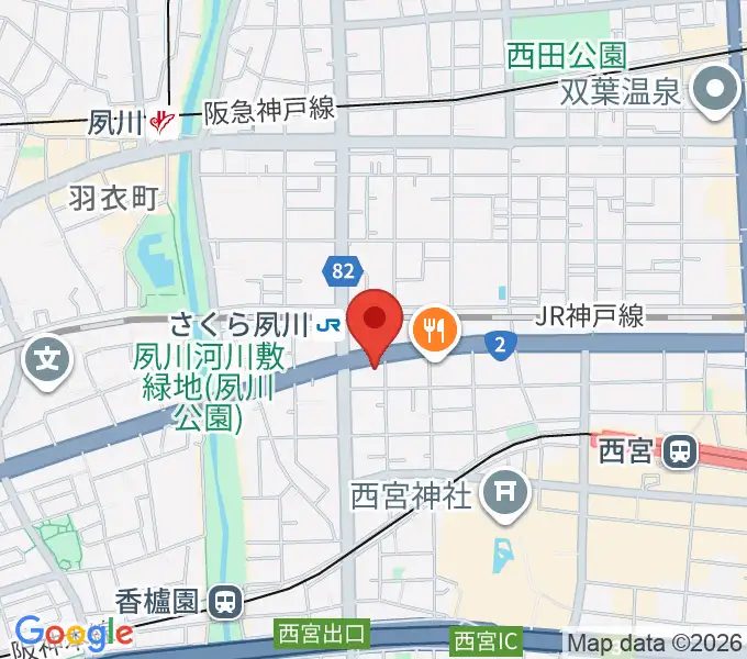 西宮フォートワースの地図