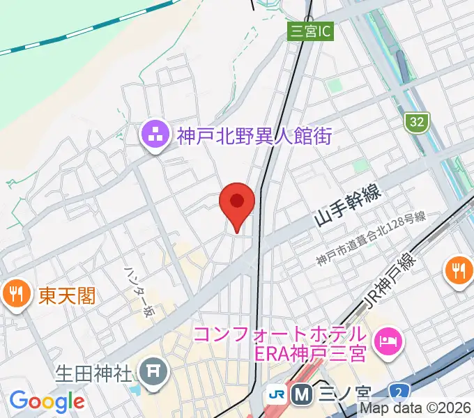 神戸ホンキートンクの地図