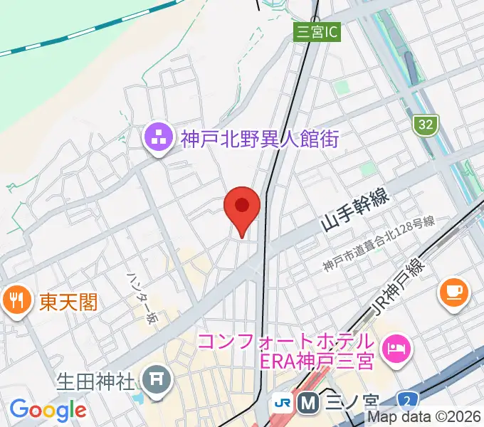 神戸ホンキートンクの地図