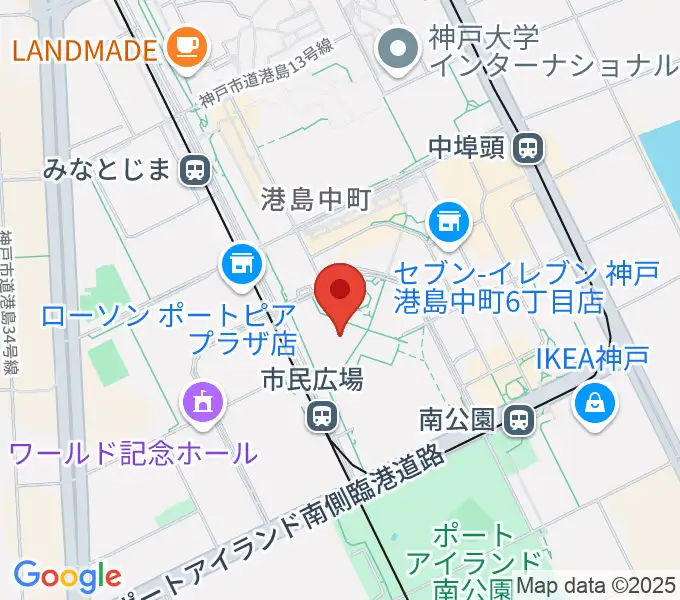 神戸国際会議場の地図