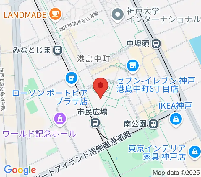 神戸国際会議場の地図