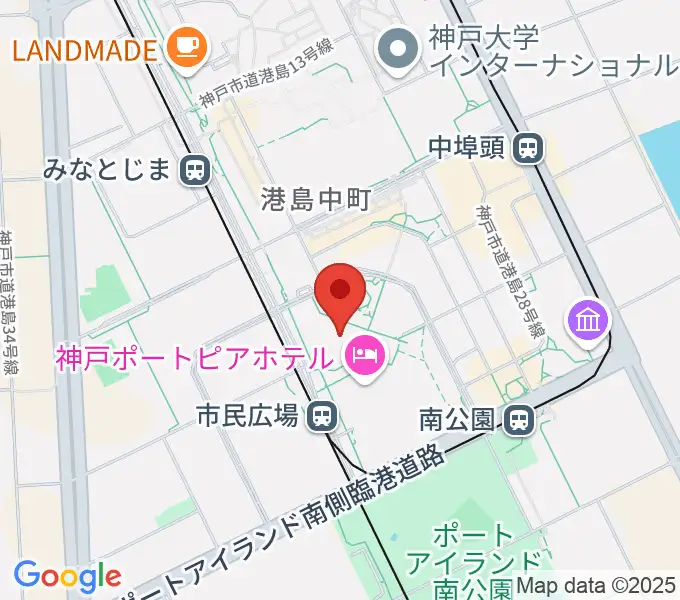 神戸国際会議場の地図