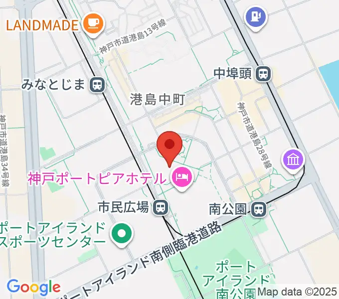 神戸国際会議場の地図
