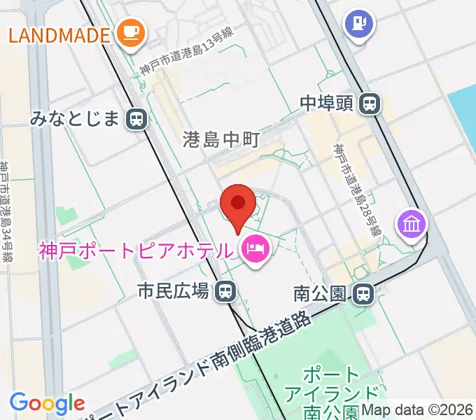 神戸国際会議場の地図