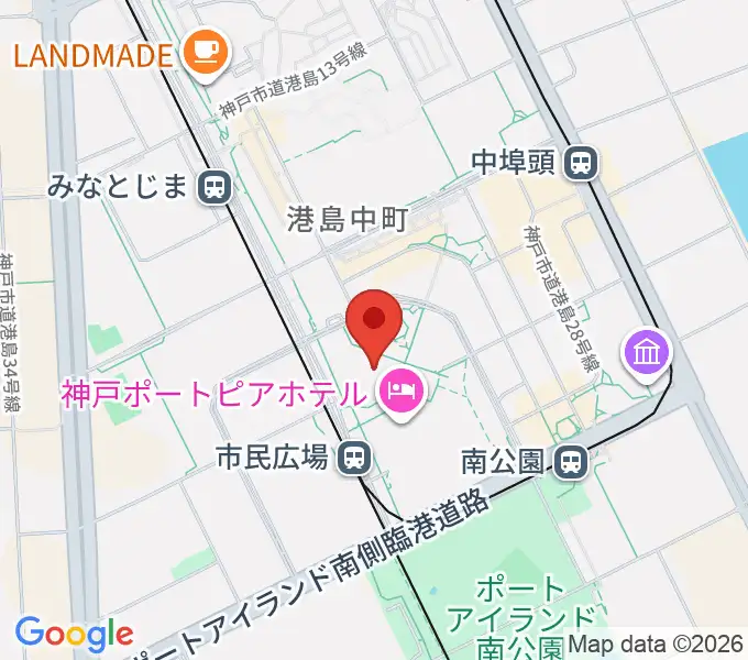 神戸国際会議場の地図