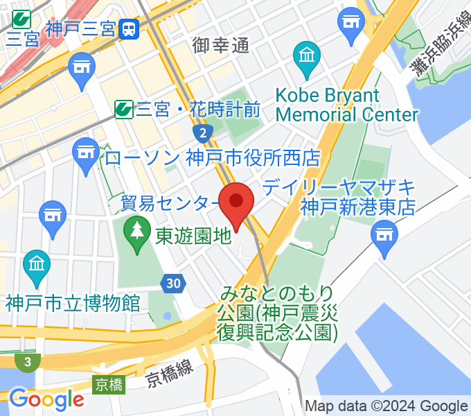 神戸サンボーホールの場所