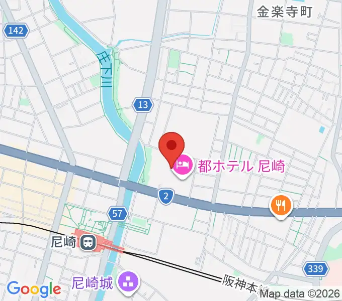 尼崎市総合文化センターの地図